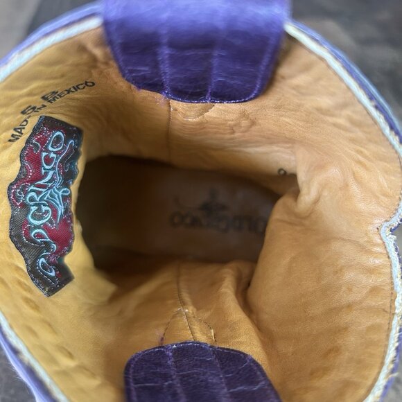 Old Gringo Purple Leopardito Pointed Toe Cowboy Western Boots Womens 5 B - Picture 9 of 12